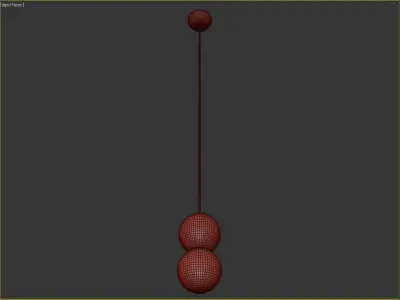 Gray Globe Cement Pendant Light 3D model