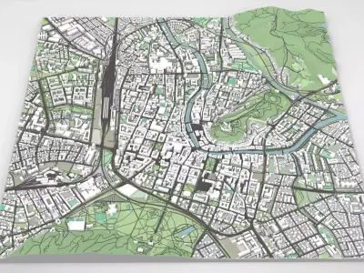 Cityscape Ljubljana Slovenia 3D model