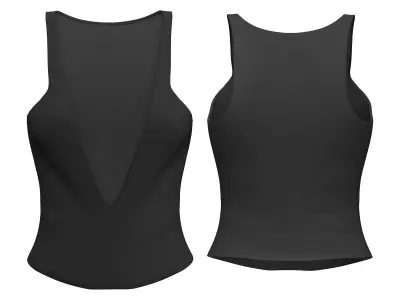 Denim Shorts Outfit Low-poly 3D model