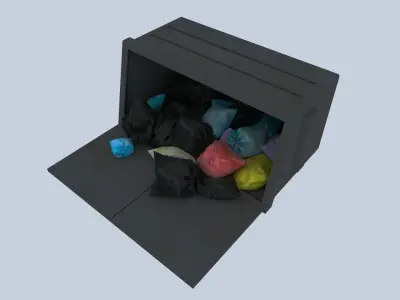 Industrial Garbage Container 3D model