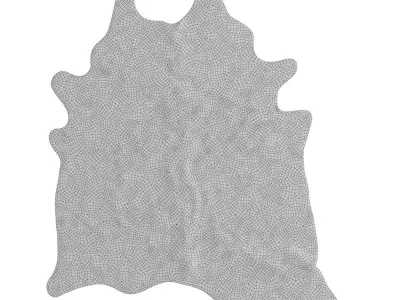 Animal skin rug 10 3D model