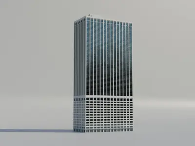 NYC 55 Water Street Low-poly 3D model