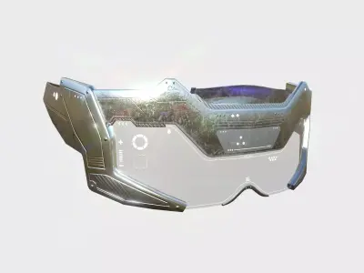 SciFi Glasses F09 Steel Light - Character Design Fashion Low-poly 3D model
