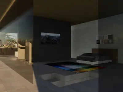 Modern chalet 3D model