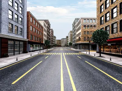 Modular City Low-poly 3D model