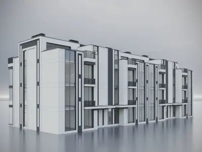 Modern Residential Building 020 3D model