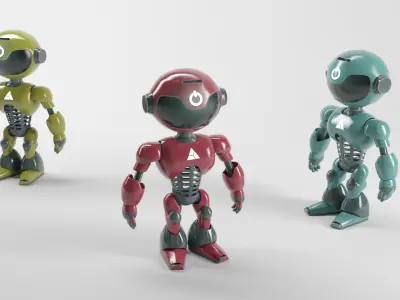 POWER ROBOT Low-poly 3D model