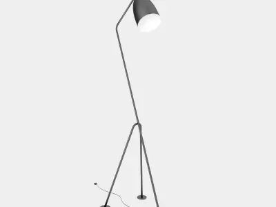 Anthracite floor lamp 3D model
