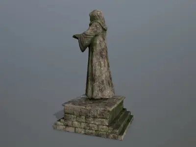 old statue Low-poly 3D model