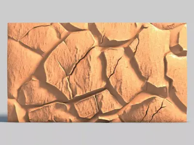 Dry Stacked Boulder Wall Geometry 3D print model purchase