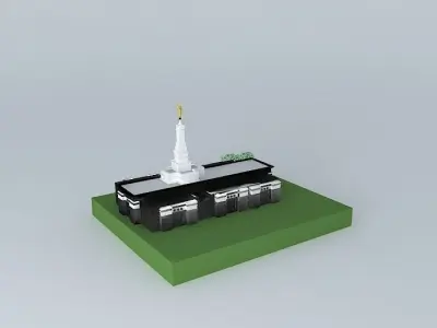 LDS Temple Montevideo Uruguay Templo Mormon. Free 3D model