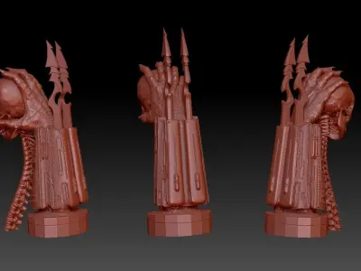predator arm and skull display 3D print model