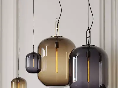 MAX LARGE and MINI LED PENDANTS By Stone Lighting 3D model