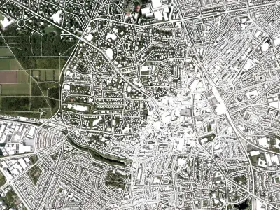 Cityscape Krefeld Germany 3D model