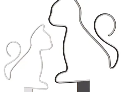 CAT table lamp Low-poly 3D model