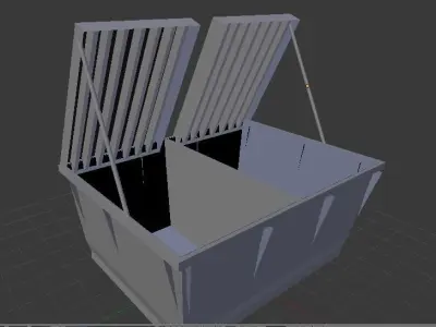 Street Dustbin Free low-poly 3D model