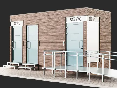 Public toilet 2 3D model