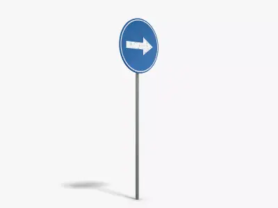 Arrow Sign Low-poly 3D model