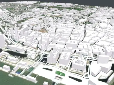 Cityscape Liverpool United Kingdom 3D model