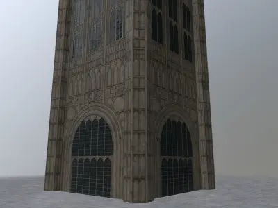 London Victoria Tower Low-poly 3D model
