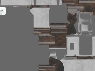 Air conditioner Low-poly 3D model