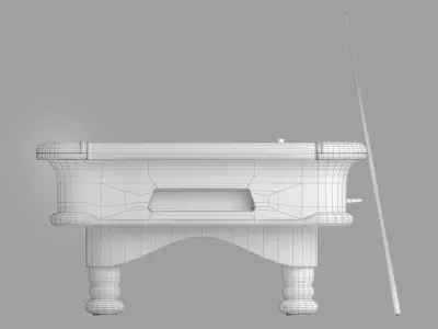 Pool table worn out Low-poly 3D model