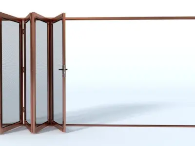 Bi-fold mesh door 3D model