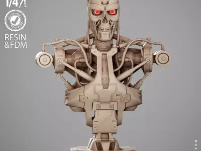 Wicked Movies T 800 Portrait Bust 3D print model 3D print model