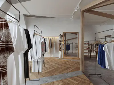 clothing store interior  3D model