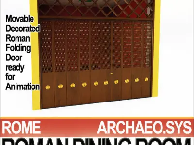 Ancient Roman Dining Room A Collection and VFX 3D model