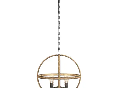 ROPE RING CHANDELIER - 4 LIGHT 3D model