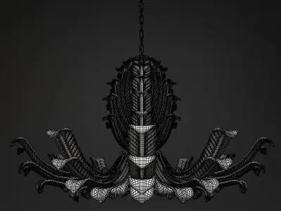 Glass and Glass 2016 995 12  Chandelier 3D model