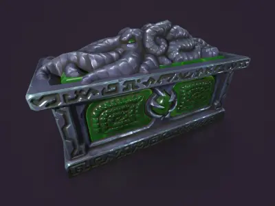 Ancient sarcophagus Low-poly 3D model
