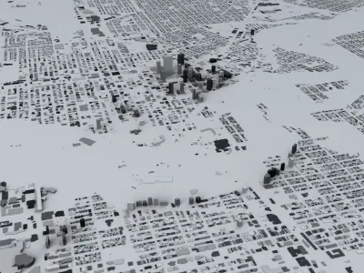 Edmonton Streets and Buildings 3D model