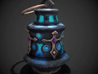 magic lamp Free low-poly 3D model