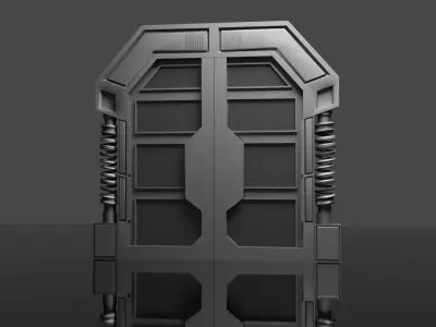 sci fi door  3D model buy