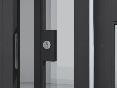 Aluminium door 223 3D model