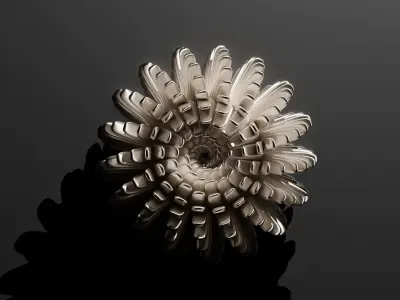 Sci-Fi Lotus Artifact Animated-Ready Editable Low-poly 3D model