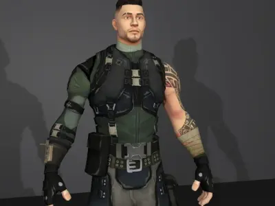 squad leader 3D model