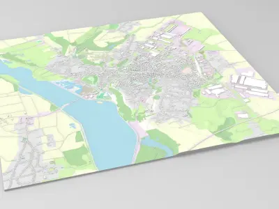 Cityscape Slatina Romania 3D model