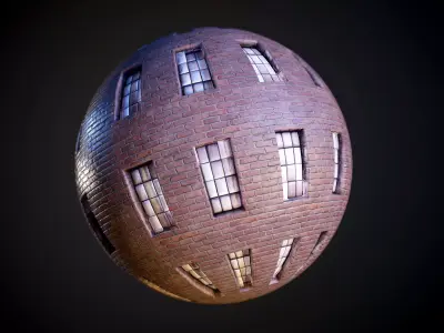 Brick Building Seamless PBR Texture  Texture