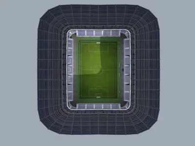 Ghelamco Arena Arteveldestadion Ghent Belgium Low-poly 3D model