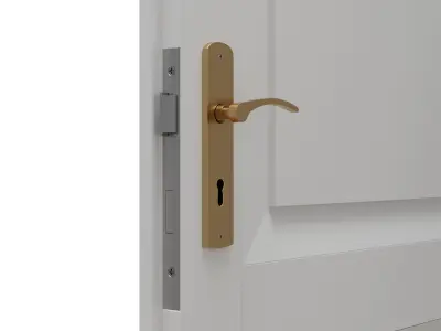 Interior Door Classic single Low-poly 3D model