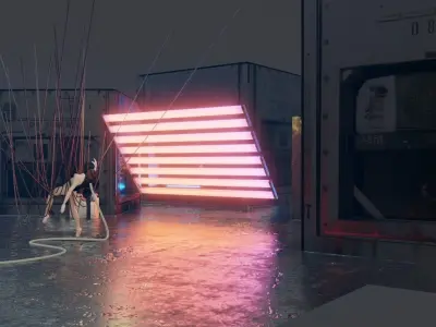 epic scifi labaratory scene  3D model