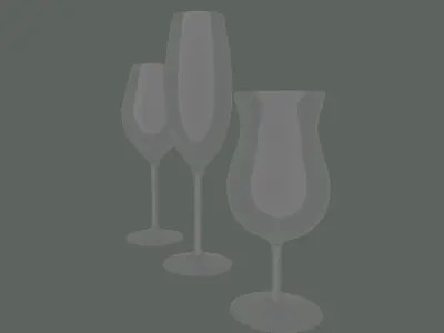 Champagne Glass 3D model