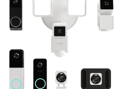 Intercom And Security Set 9 Wyze Products Low-poly 3D model