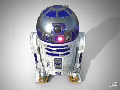 R2D2 VR ready Low-poly 3D model