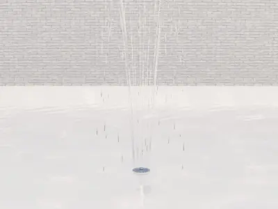 Lumion fountain - animated Low-poly 3D model