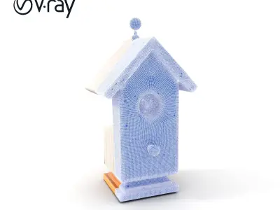 Rustic Birdhouse Model Pack with Detailed Textures Low-poly 3D model