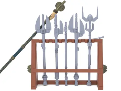 Vibro Spear Rack 1-12 Scale Blackseries 3D print model